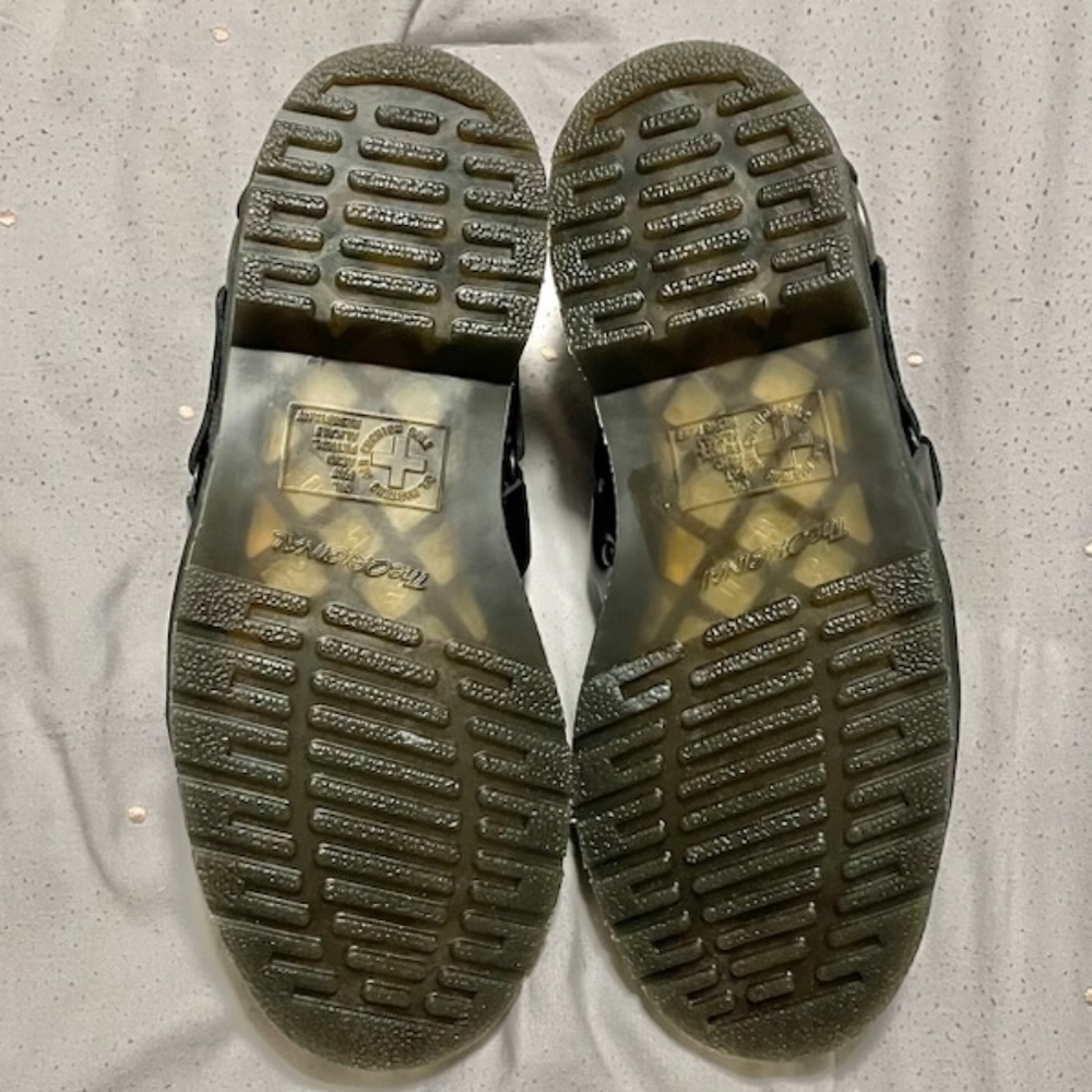 Dr. Martens Henree polished smooth leather buckle shoes women's size 6 mens 5 - Picture 3 of 7